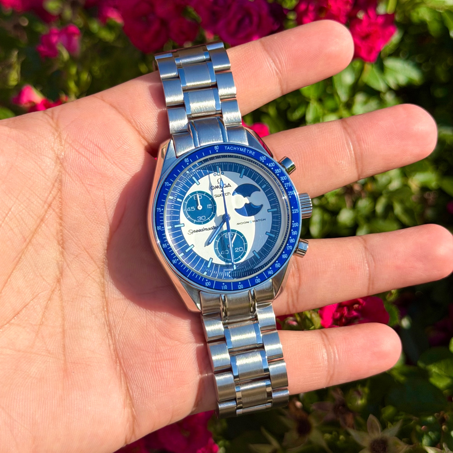 Blue Moonphase - Steel 8